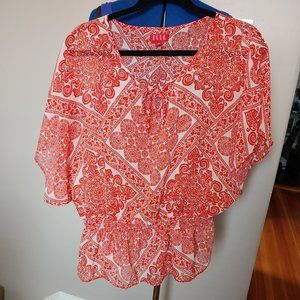Elle Flowy Blouse with Cinched Waist